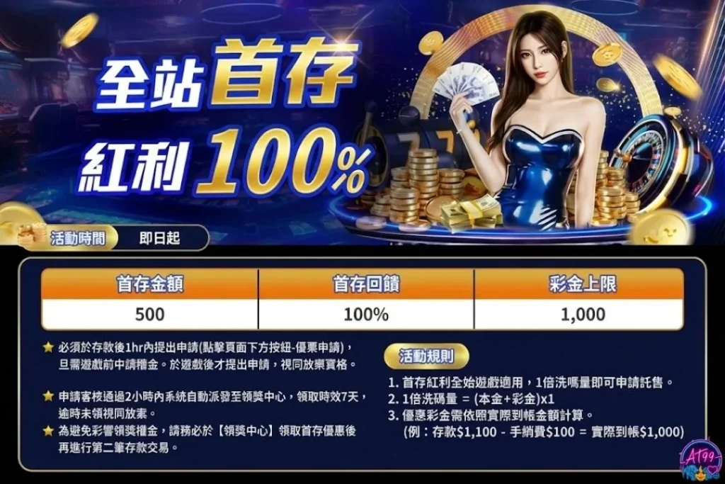 AT99首存優惠