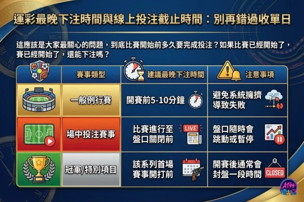 運彩線上投注截止時間