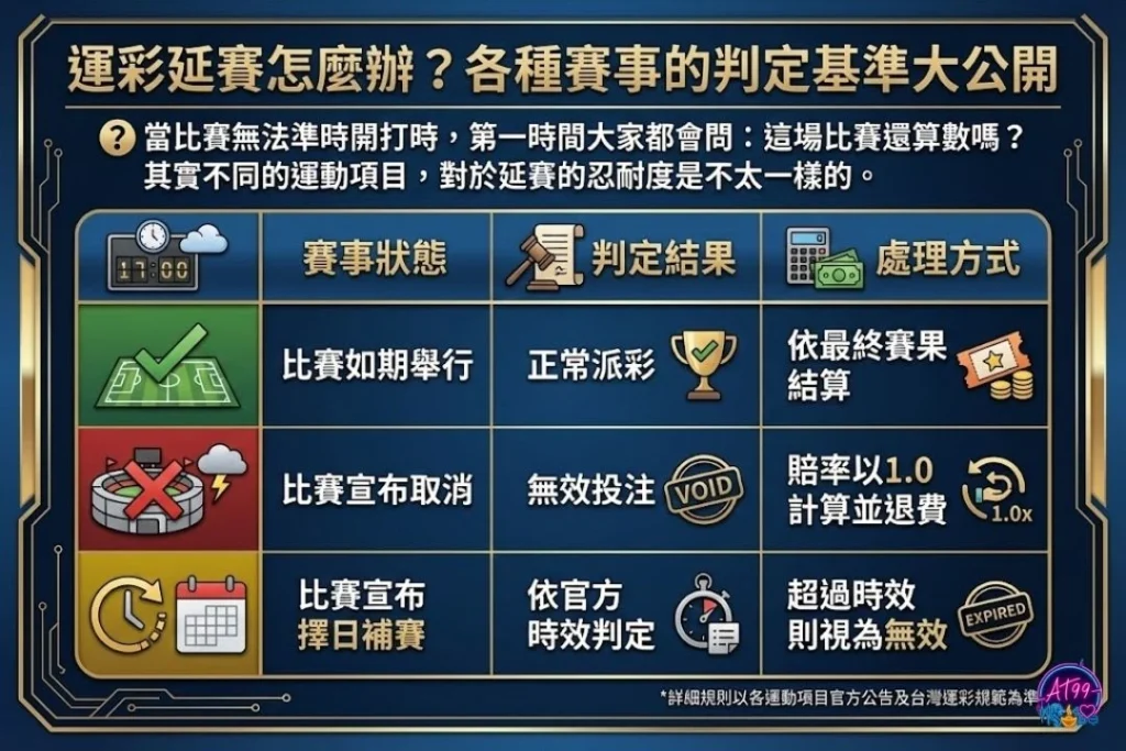 運彩延賽怎麼算