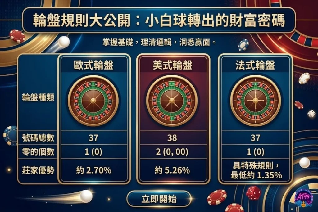 輪盤規則－歐式輪盤與美式輪盤的區別