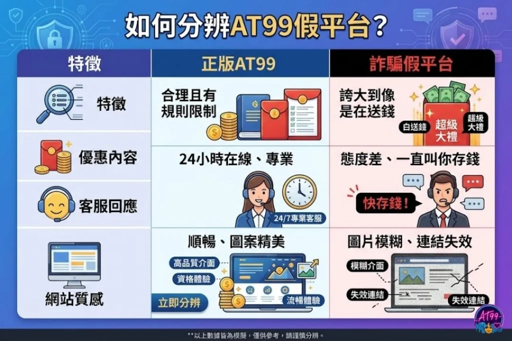 如何分辨AT99假平台?防止娛樂城詐騙從這步開始